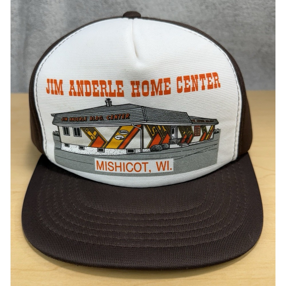 Jim Anderle Home Center Mishicot WI Wisconsin Snapback Foam Hat Vintage‎ Korea
